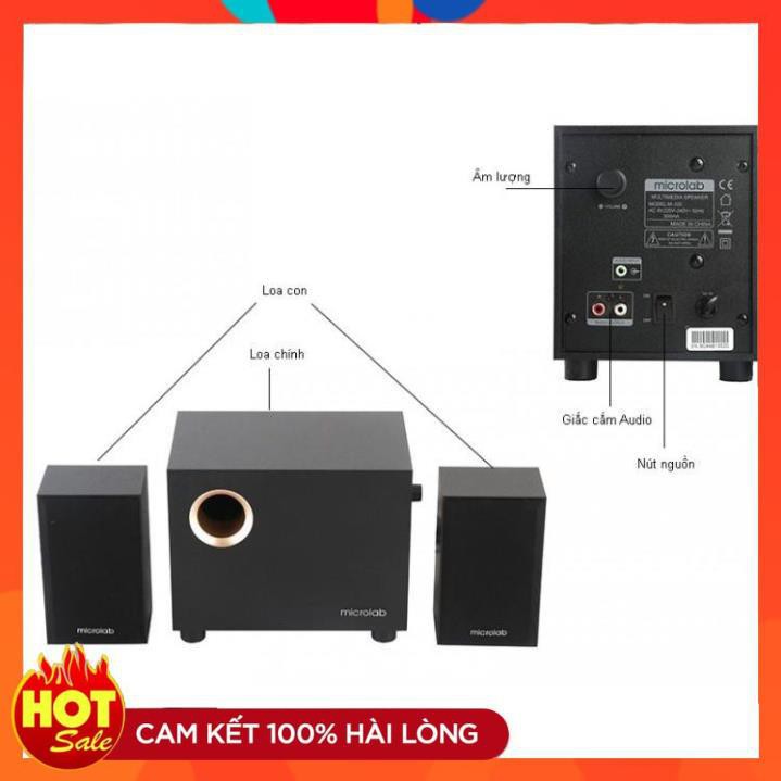 [Mã ELHACE giảm 4% đơn 300K] [Chính Hãng] Bộ Loa máy tính Microlab M105 2.1 - Hàng cam kết Chính Hãng bảo hành 12 tháng