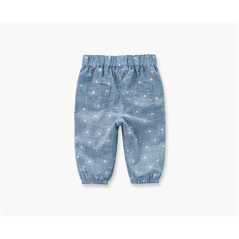 Quần Dài Vải Cotton Mỏng Thiết Kế Dễ Thương Cho Bé Gái