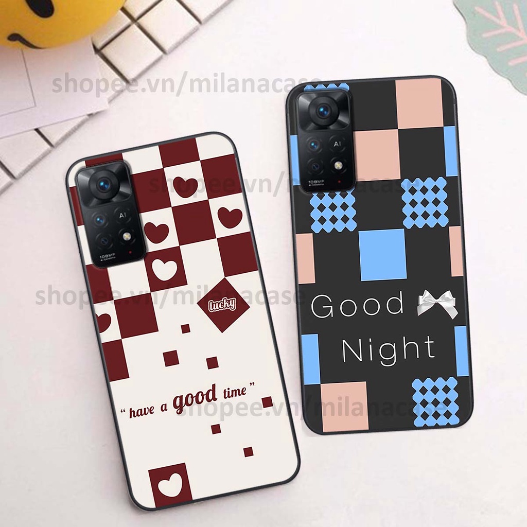 Ốp Xiaomi Redmi Note 11 4G / Note 11S / Note 11 Pro 5G caro họa tiết nhiều màu sắc siêu đẹp thời trang cá tính