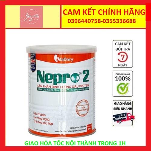 [HÀNG CHÍNH HÃNG] Sữa bột Nepro 2 lon 900g date mới nhất (cho người bệnh thận lọc máu ngoài)