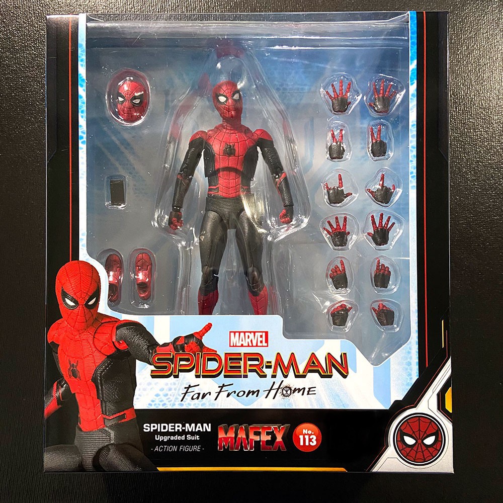Mô Hình Người Nhện Spider Man Upgrade Suit Mafex No.113 Far From Home Có Khớp