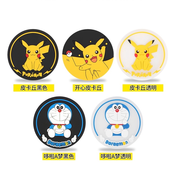 Thảm Lót Cốc Nước Chống Trượt Hình Pikachu Dễ Thương Trang Trí Nội Thất Xe Hơi / Văn Phòng