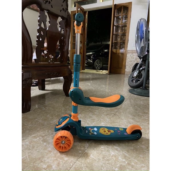 Xe trượt Scooter gà 2 in 1, có nhạc có đèn