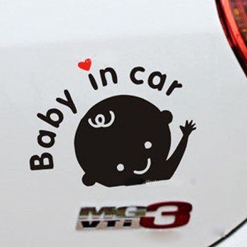 Nhãn dán decal Baby In Car an toàn xinh xắn cho xe hơi