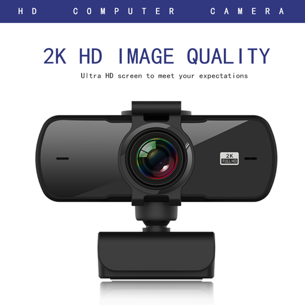 Webcam 2k Xoay 360 Độ Gắn Máy Tính Tiện Dụng