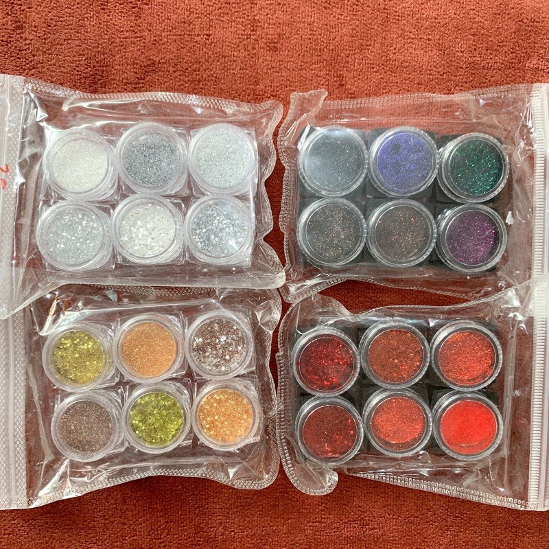 Set 6 hủ nhũ có phân loại chọn màu
