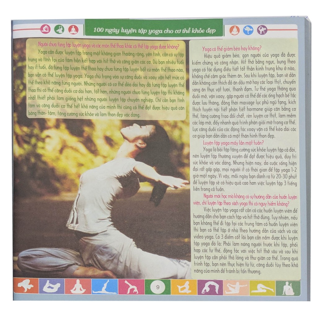 Sách - 100 Ngày Luyện Tập Yoga Cho Cơ Thế Khỏe Đẹp - Kèm CD