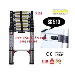 Sumika thang nhôm rút đơn 5.1m-màu đen-sk510 - lhệ gian hàng để nhận km ạ