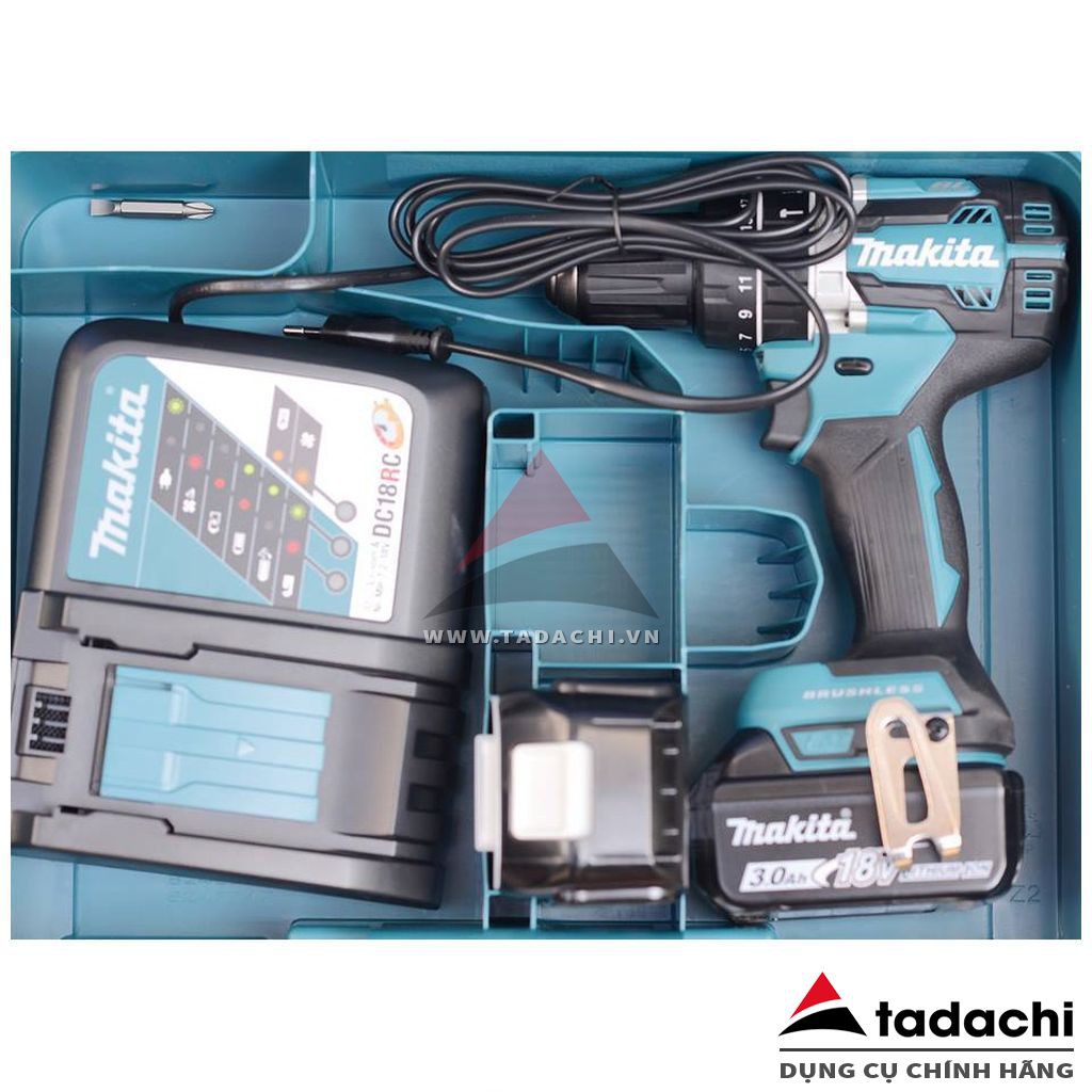 Bộ máy khoan 3 chức năng dùng pin 18V Makita DHP484RFE | DCSG