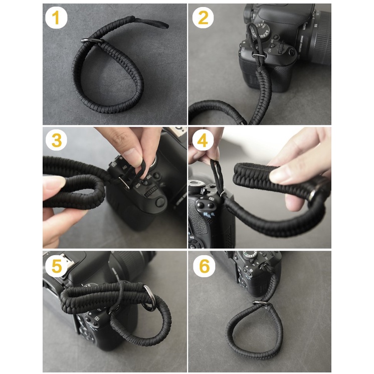 [NEW] Dây đeo tay dành cho máy ảnh - Cammix Paracord thắt - Dây Handstrap cho máy Fujifilm, Sony, Canon, Nikon...