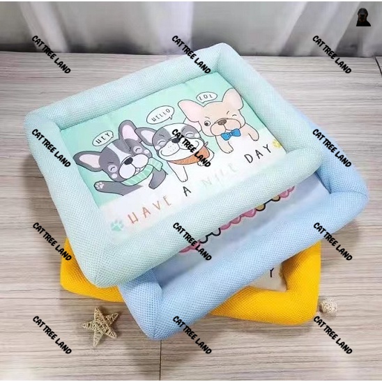GIƯỜNG, Ổ NẰM, NỆM CHO CHÓ MÈO MÙA HÈ - NHÀ NGỦ BẰNG VẢI, THẢM, ĐỆM MÁT CHO THÚ CƯNG