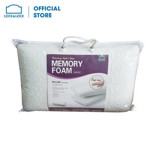 Gối Cao su non Memory Foam Lock&Lock HLW112 - dáng cổ điển - Hàng chính hãng