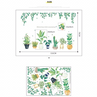 Decal dán tường hình chậu cây đẹp
