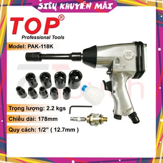 Bộ dụng cụ mở tuýp bằng khí nén 1/2" top - pak-118k
