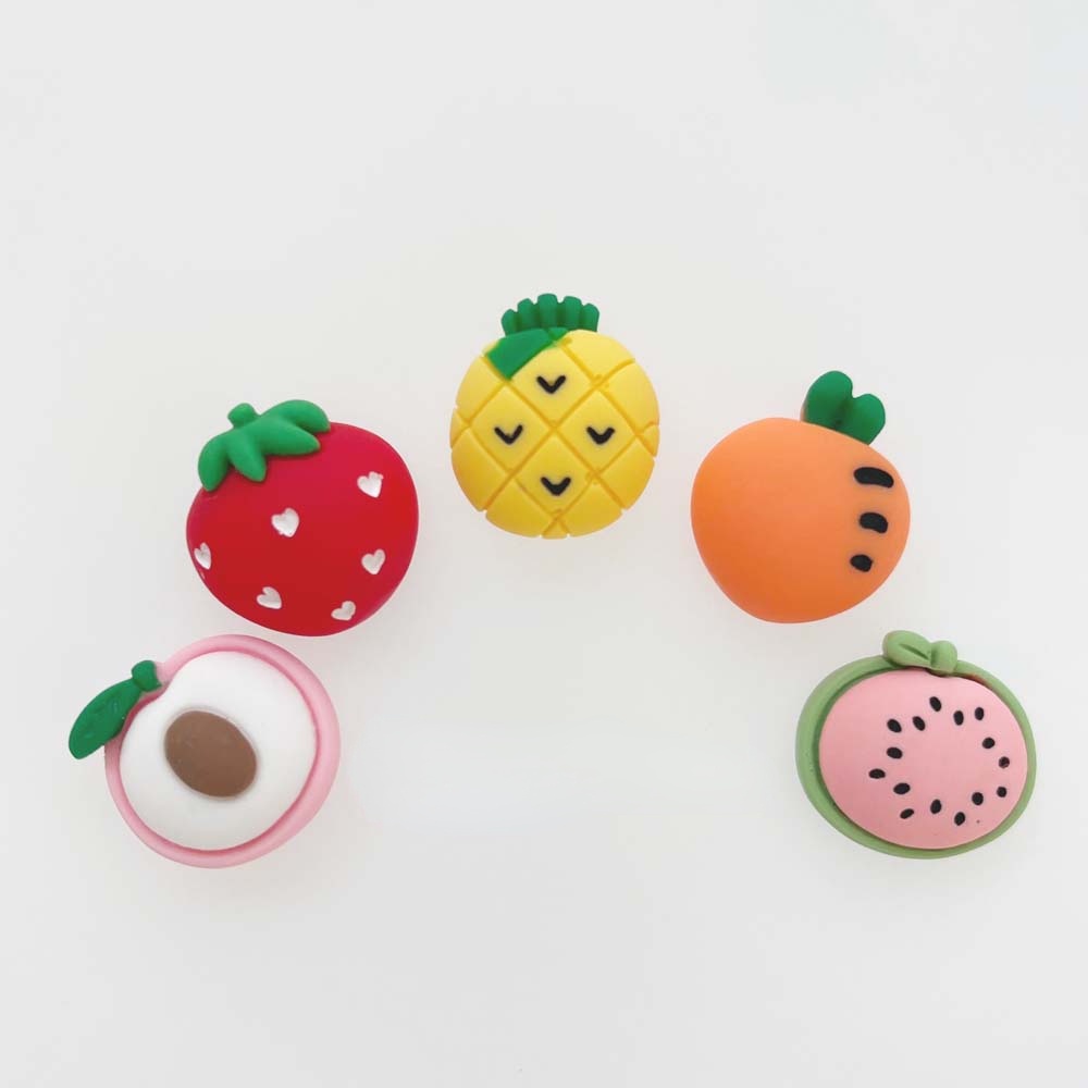 Cutie Trái Cây (Dưa Hấu / Cà Rốt / Dâu Tây / Đào / Dứa) Phụ Kiện Trang Trí Giày Crocs Diy Charms