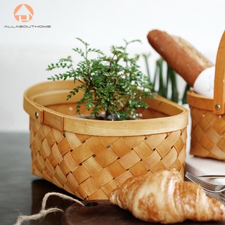 Giỏ Đan Tay Bằng Gỗ Dùng Đựng Trái Cây