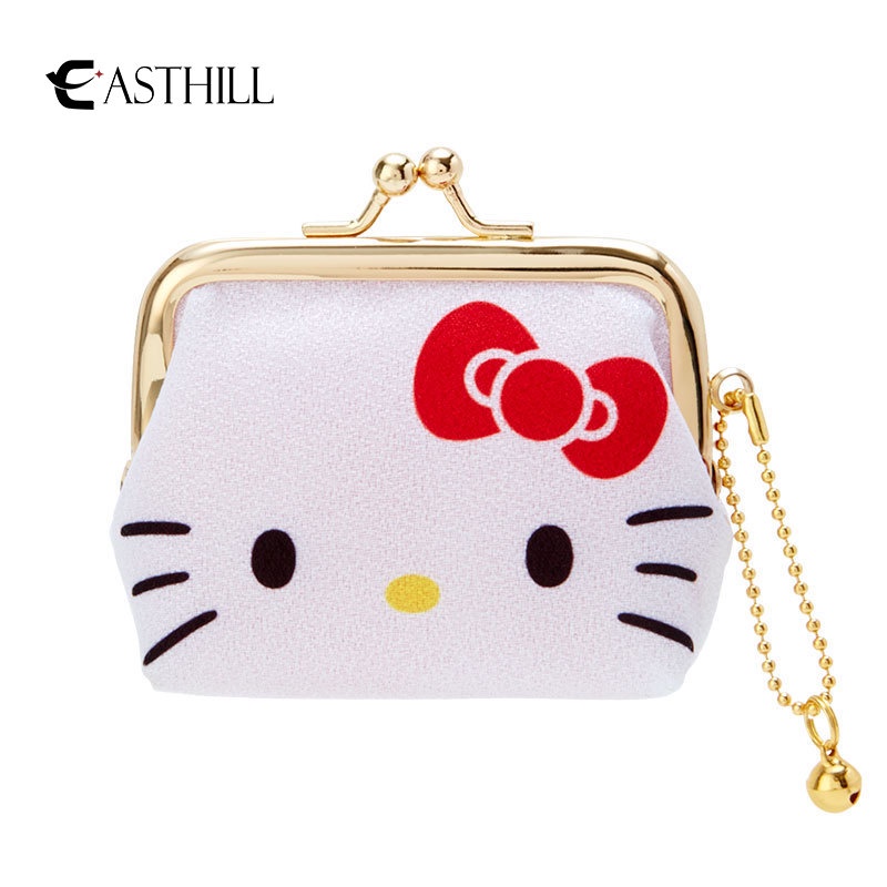 SANRIO Ví Nhỏ Đựng Tiền Xu In Họa Tiết Hello Kitty Dễ Thương Cho Bé Gái