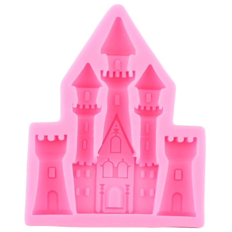 Khuôn Silicone Làm Bánh Tạo Hình Ngôi Nhà Lâu Đài 3D Độc Đáo Tiện Dụng