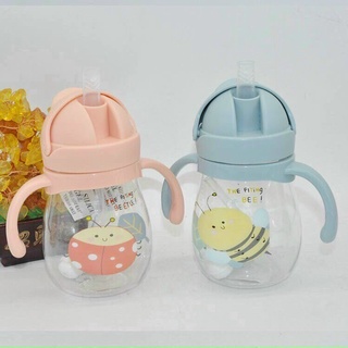 Bình Tập Uống Nước Cho Bé Có Ống Hút Chống Sặc - Bình Đựng Nước Trẻ Em Từ 6 Tháng - Có Dây Đeo Cho Bé Đi Học