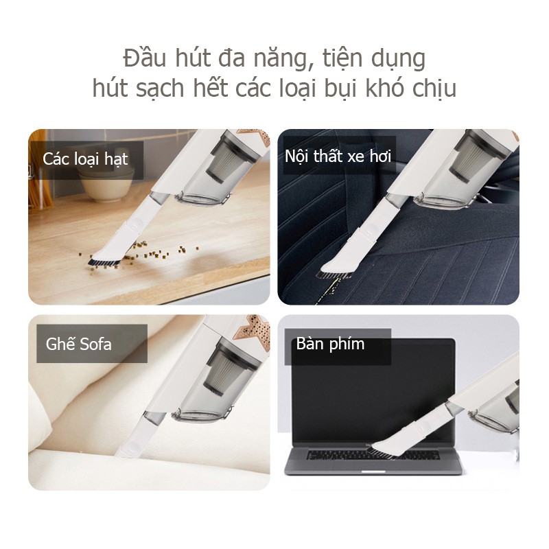 Máy hút bụi không dây 03 đầu hút cực mạnh ZC510(có bảo hành)