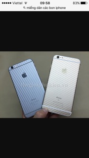 Dán Cacbon ip5/6/6plus/7/7plus  Mặt sau