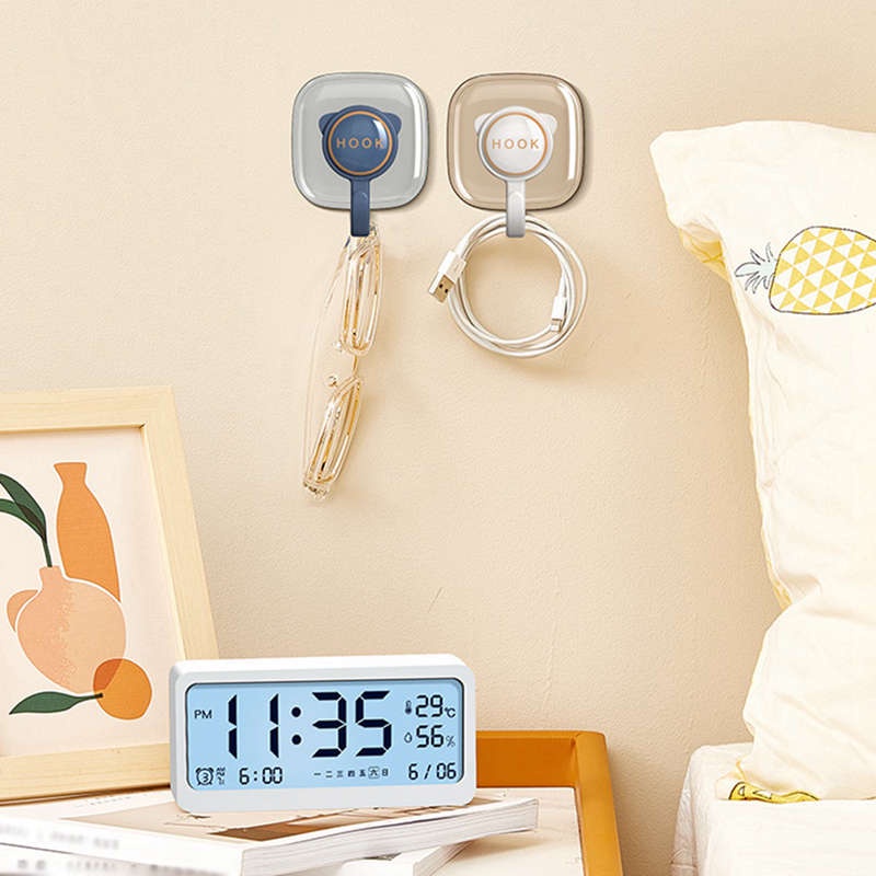 Set 4 Móc Treo Đồ Dán Tường Chịu Tải Lớn Không Để Lại Dấu Vết Thiết Kế Dễ Thương Cho Nhà Tắm
