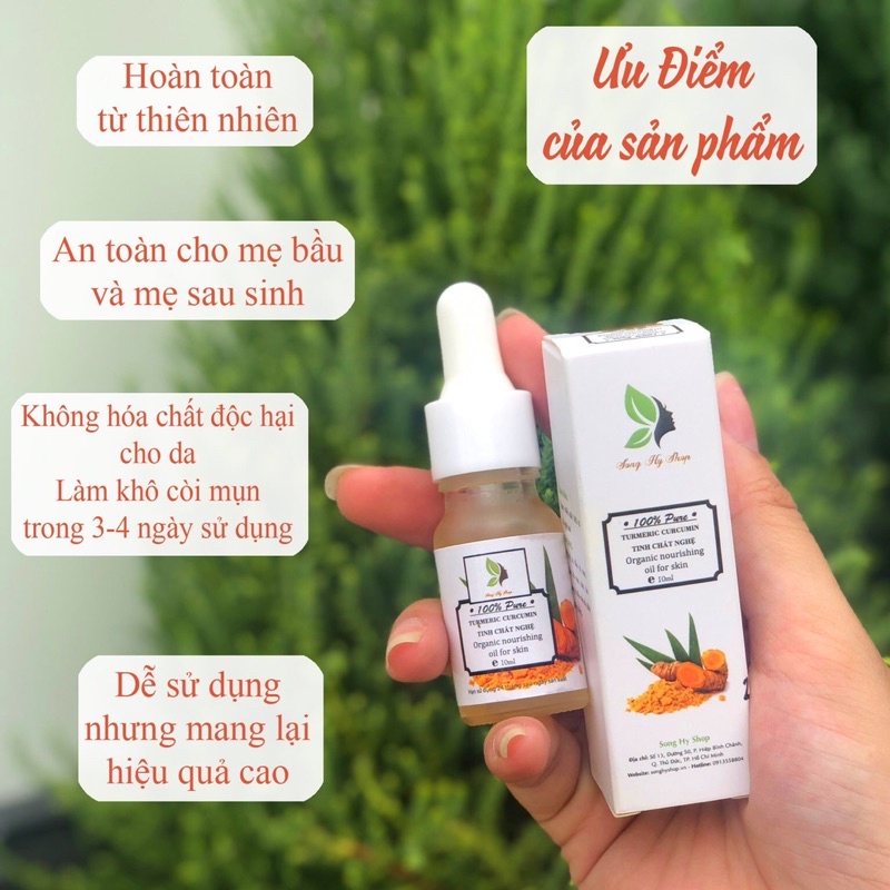 Tinh dầu nghệ nguyên chất Cỏ Lành 10ml Ngừa mụn, giảm thâm