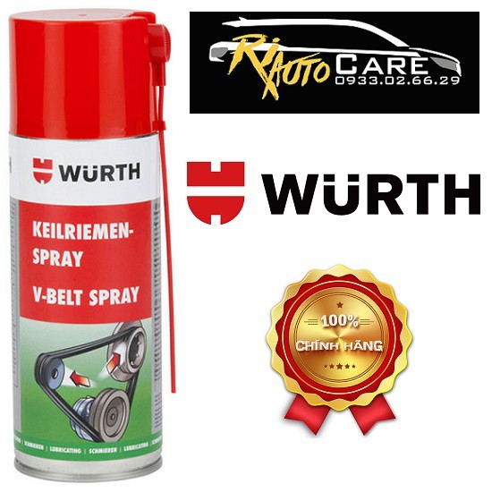 Chai Xịt Bảo Dưỡng Dây Curoa VBelt Spray Wurth 0893230 (400ml) chính