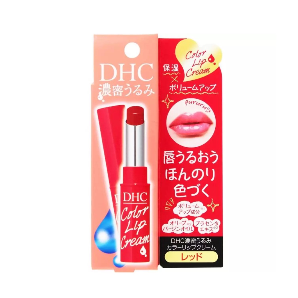 [HCM] Son Dưỡng Môi Có Màu DHC Pure Color Lip Cream Stick 1.5g # Sắc Đỏ