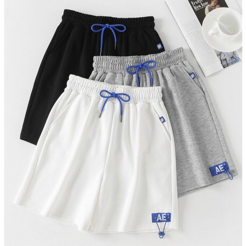 Quần Short Thun Ống Rộng Logo AE