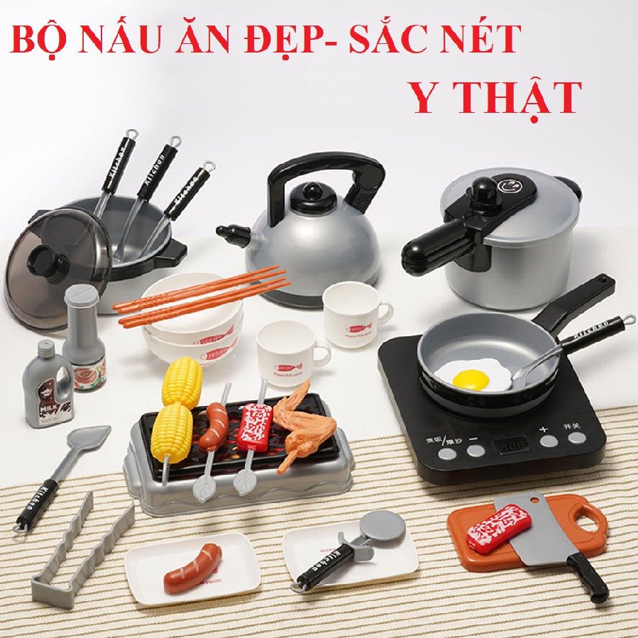 [LOẠI 1] Bộ đồ chơi nấu ăn 36 món có bếp, thiết kế y như thật BÉ TRAI GÁI ĐỀU THÍCH