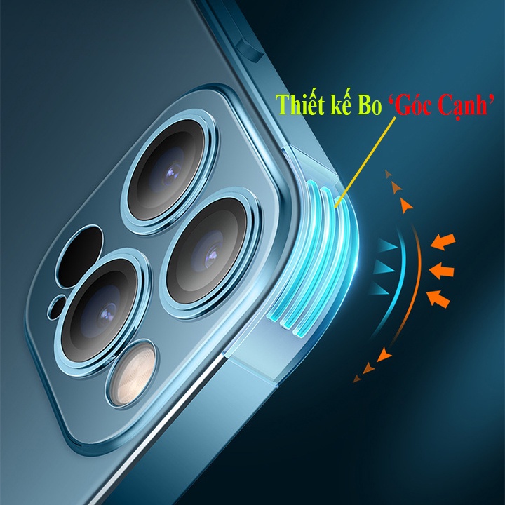 Ốp viền vuông bảo vệ CAMERA - Viền si mạ kim sang trọng dùng cho IPHONE