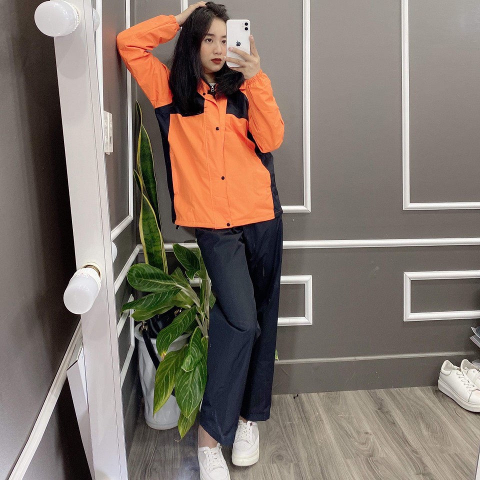 Bộ quần áo đi mưa 2 lớp chống thấm chống gió lạnh mưa phùn - bo quan ao di mua nam nu