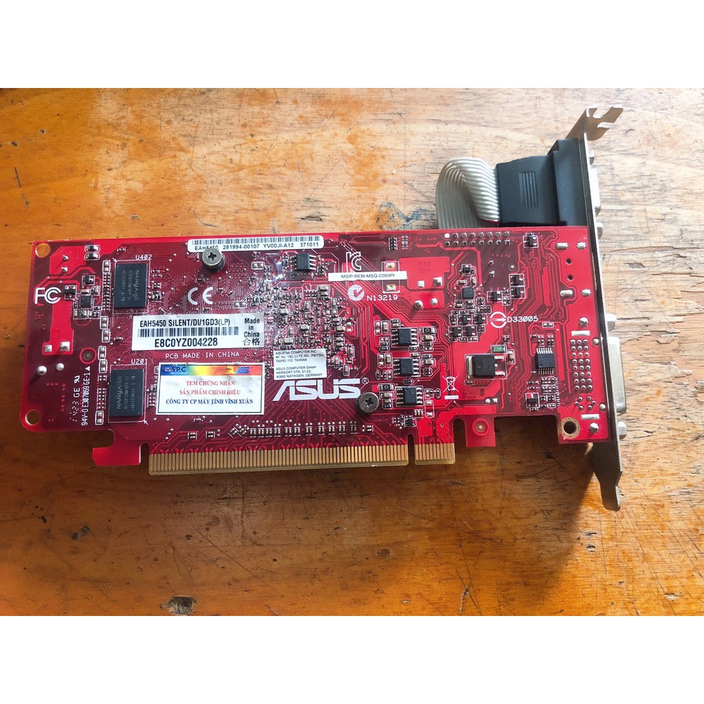 Cạc màn hình VGA Gigabyte MSI N210/ Cạc Asus EAH5450 1G DDram3