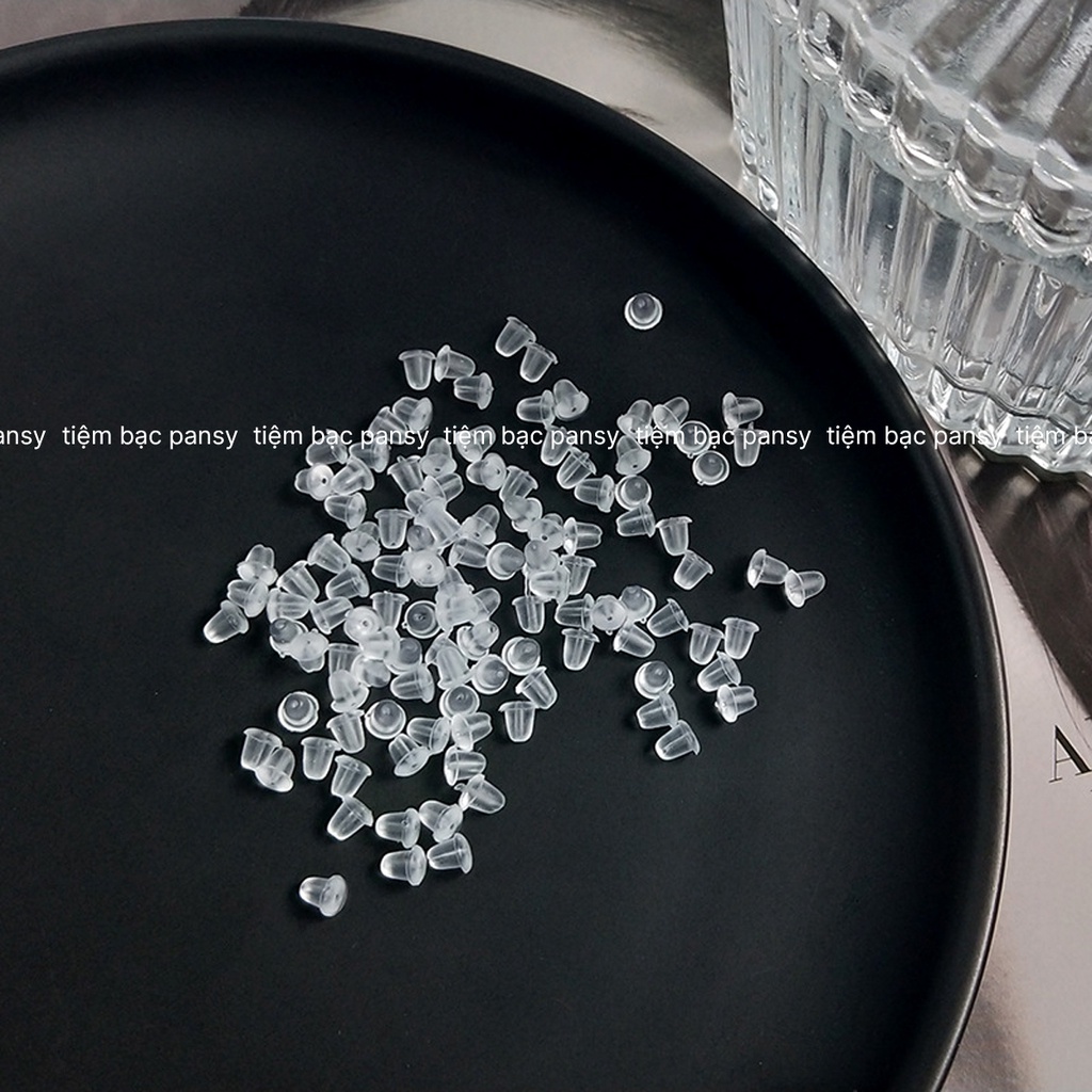 Chốt khuyên tai silicon PANSY, chốt bông tai nút silicon giá tốt