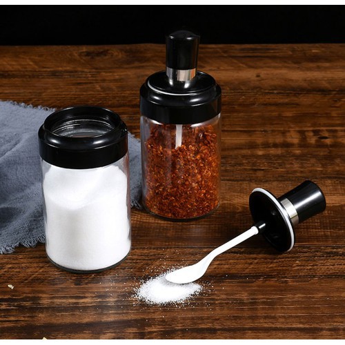 Hũ Đựng Gia Vị chống ẩm kèm thìa muỗng, lọ đựng gia vị thủy tinh 250ml | BigBuy360 - bigbuy360.vn