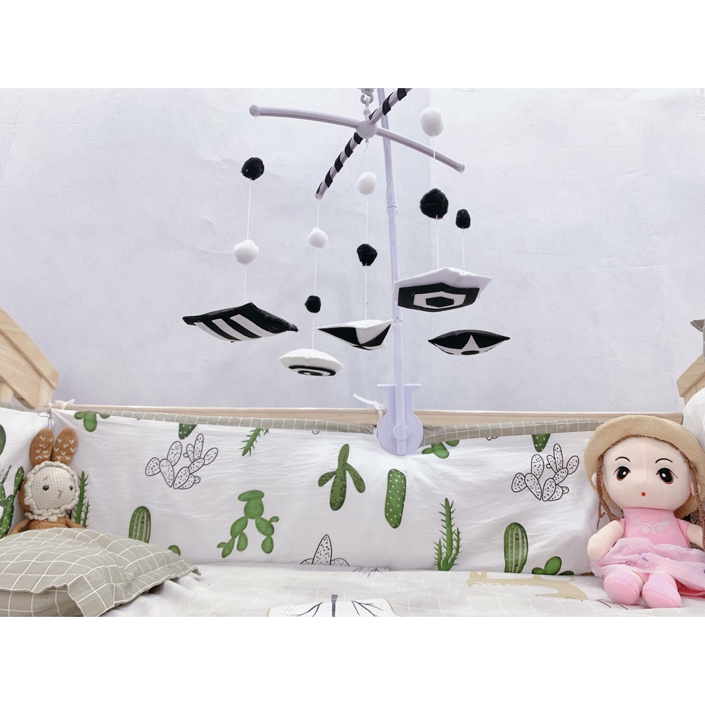 (Handmade) Treo nôi hình khối handmade kích thích thị giác cho bé