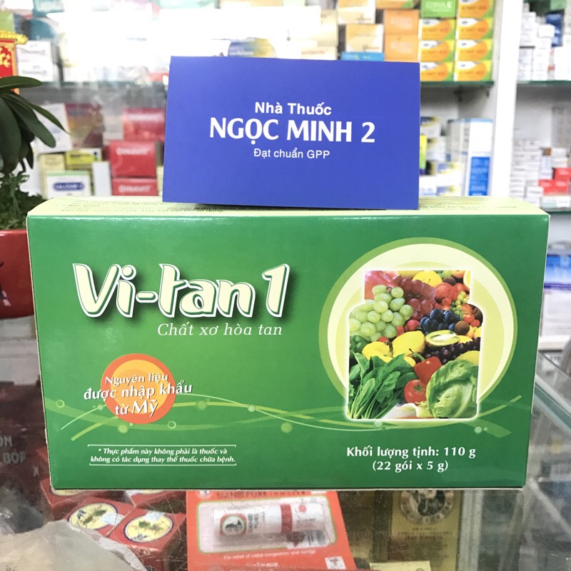 ✅ [Chính Hãng] VI-TAN 1 chất xơ hoà tan. (Hộp 110g 22 gói)