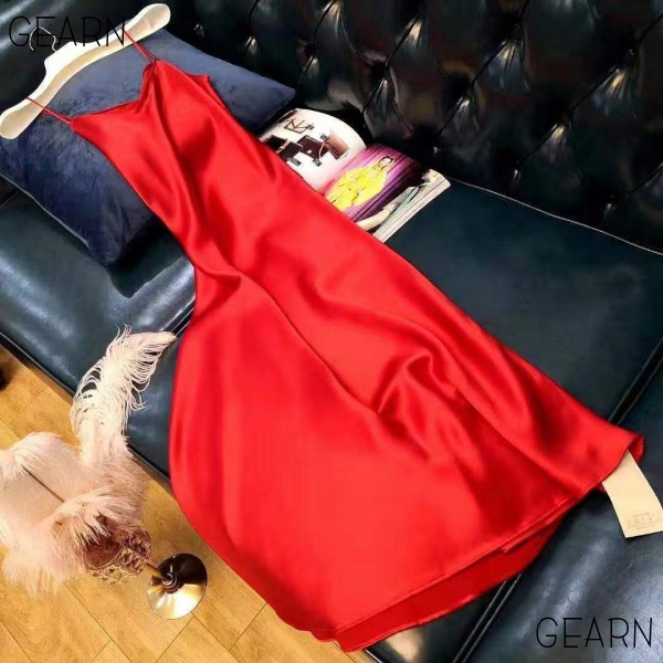 Đầm Dài Hai Dây Bằng Lụa Satin Cao Cấp Cho Nữ | BigBuy360 - bigbuy360.vn