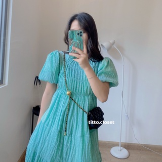 Váy Babydoll Tay Bồng Dáng Xòe - Titto Closet
