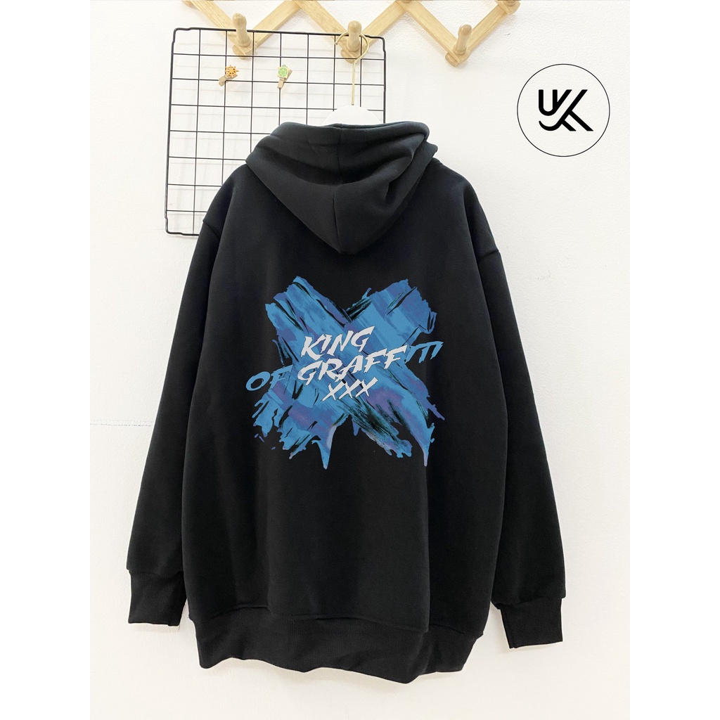 Áo Nỉ HOODIE Dây Kéo KING GRAFFITI XXX, Form Rộng Ulzzang Unisex , hoodie nỉ bông cao cấp, nam nữ. kkimshop