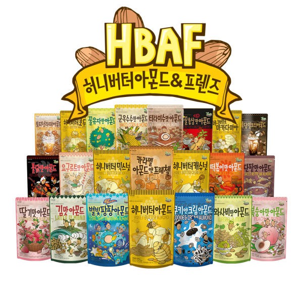 Gk-k-almond Túi Hạnh Nhân Bơ Hạnh Nhân 190g mix nuts cashew nut wasabi tiramisu laver Tlokbokki gilim Đồ Ăn Nhanh Kiểu Hàn Quốc raya, hari raya, raya, raya, Quà Tặng raya