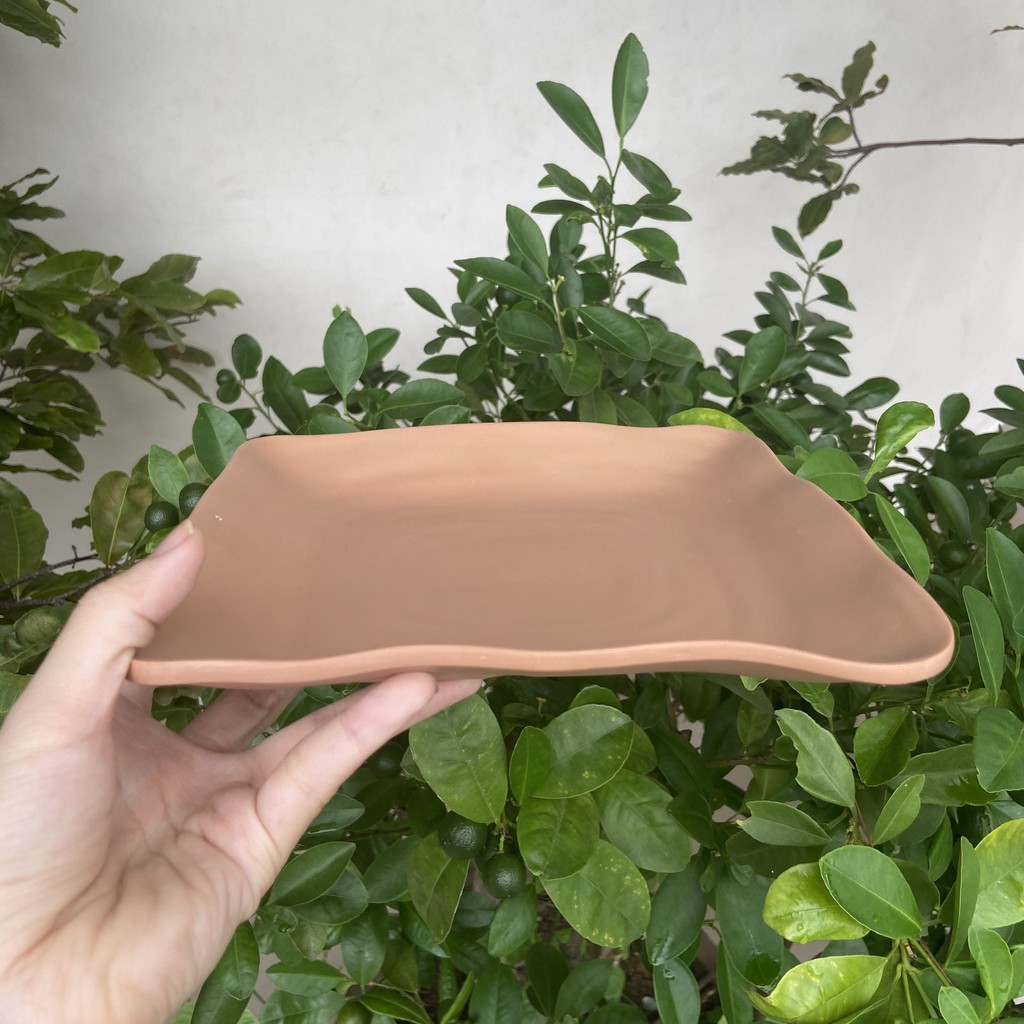 dĩa vuông 24cm nhựa melamine phíp nhám đen,  đĩa ngói  - Dish plate  F-DV119N