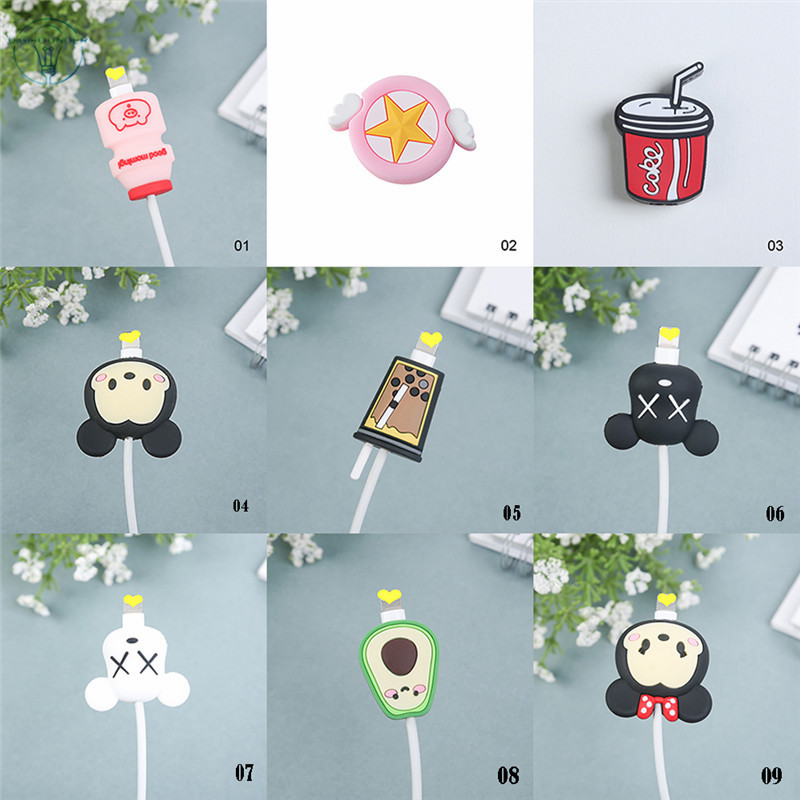 Đầu bảo vệ dây cáp USB sạc kiểu dáng hoạt hình dễ thương