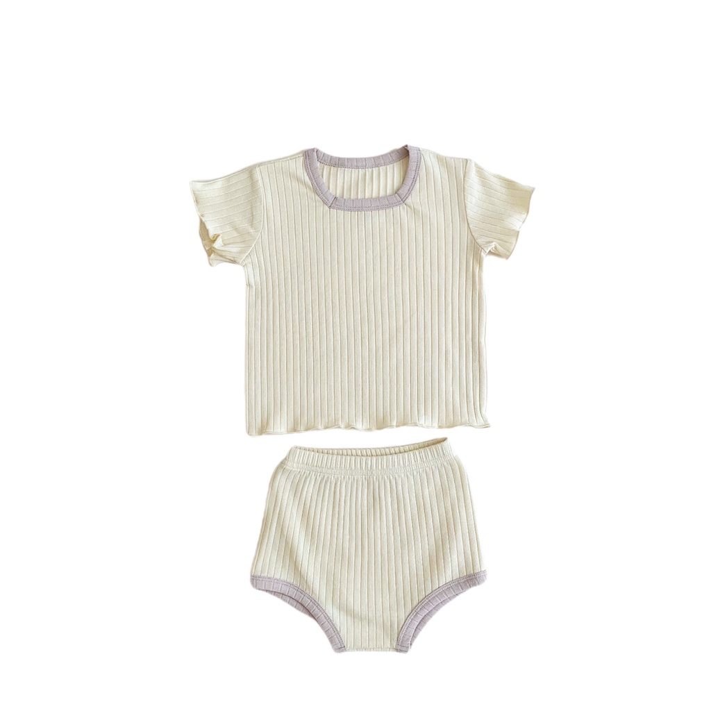 Bộ Đồ Cotton Ngắn Tay Thời Trang Mùa Hè Dành Cho Bé Gái 0-3 Tuổi