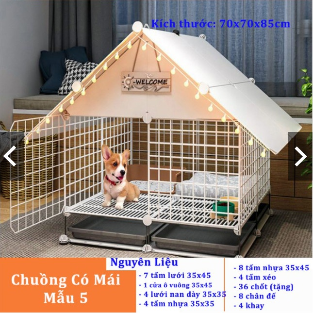 Miếng Lưới Ghép Vạn Năng 35x35cm - Lắp Ghép Chuồng Mèo, Quây Chó, Chuồng Thú Cưng