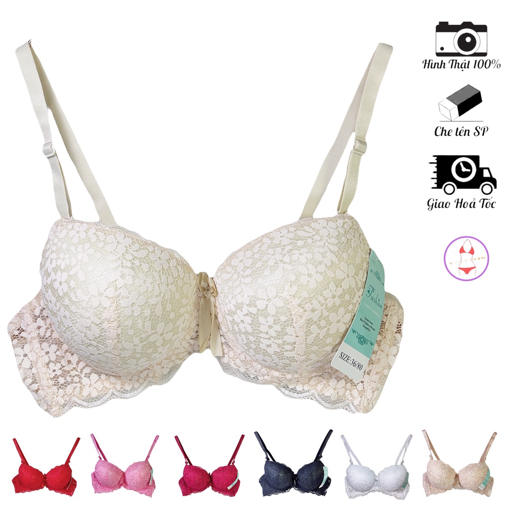 Áo nâng ngực ren mút nâng 3.5cm có gọng cup A Size 34 36 38