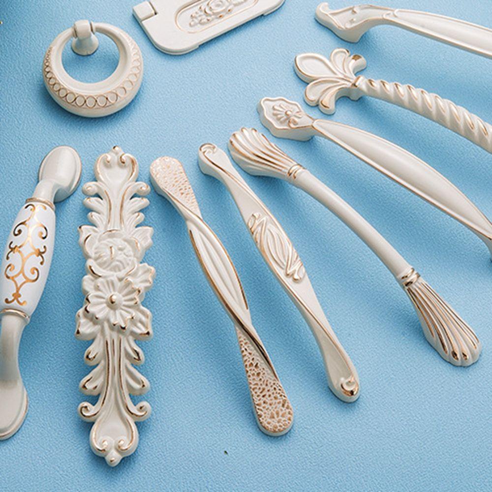 Augustina Tay Nắm Cửa Tủ Nhà Bếp Màu Trắng Ngà Phong Cách Châu Âu