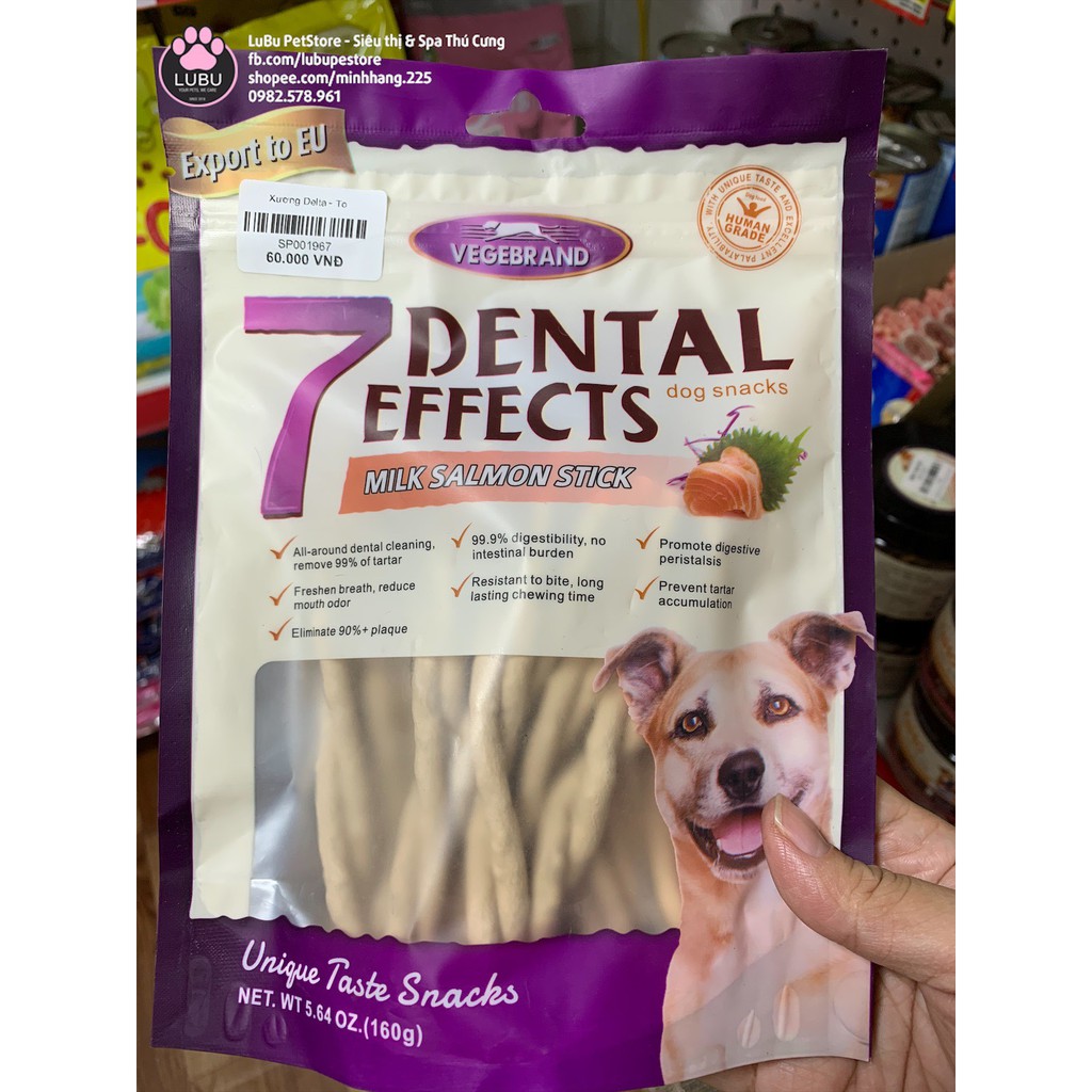 XƯƠNG THƯỞNG CHO CHÓ MÈO 7 DENTAL.160GR