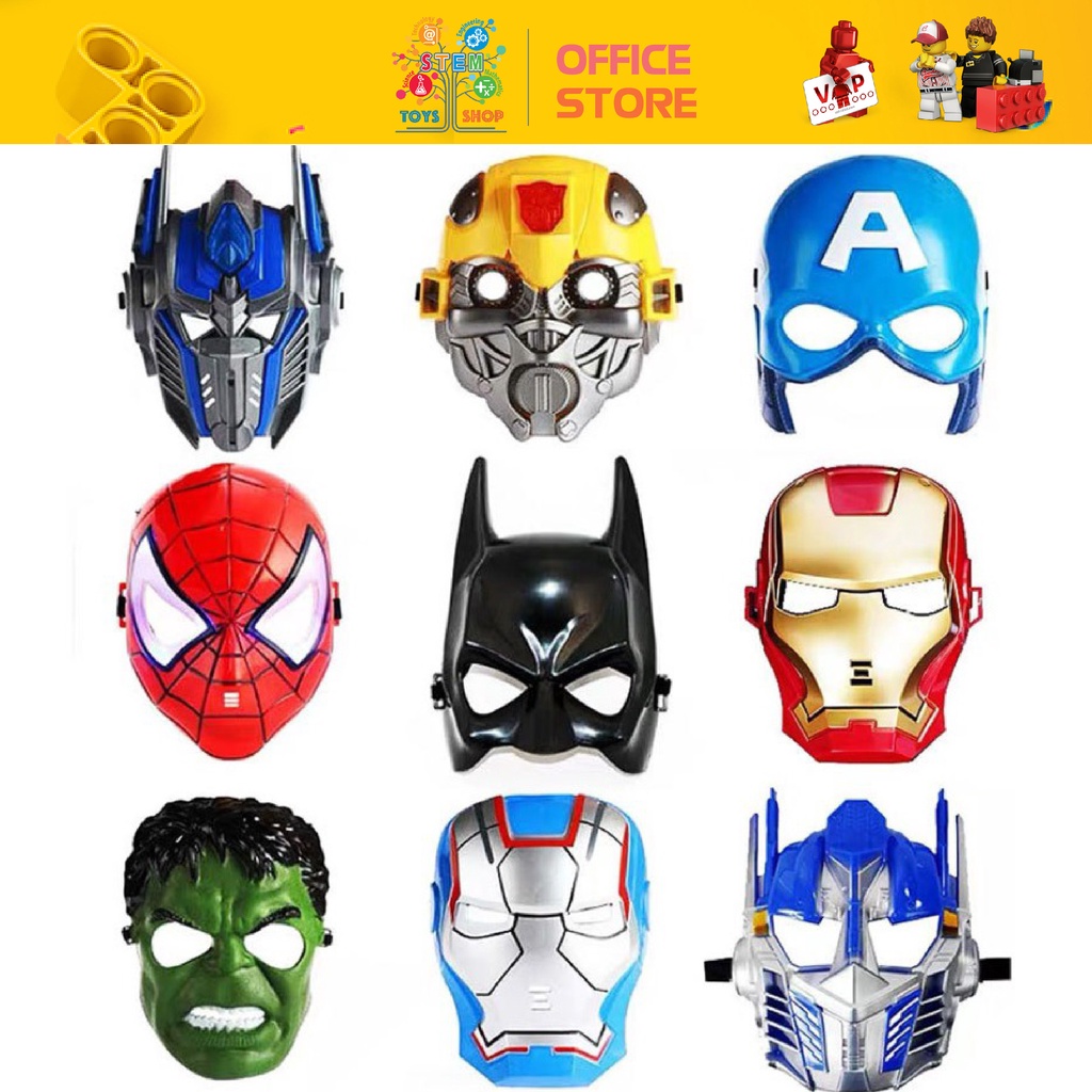 Mặt Nạ Siêu Nhân, Siêu Anh Hùng, Người Nhện, Người Sắt, Captain American Cho Bé - SIÊU HOT